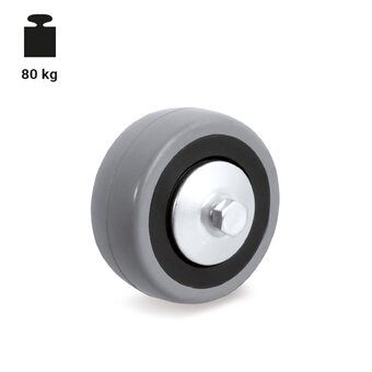 TR-37-W-Räder aus grauem nichtkreidendem Gummi